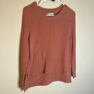 Madewell Just Right Pink Pullover Waffle Knit Sweater Sz XS